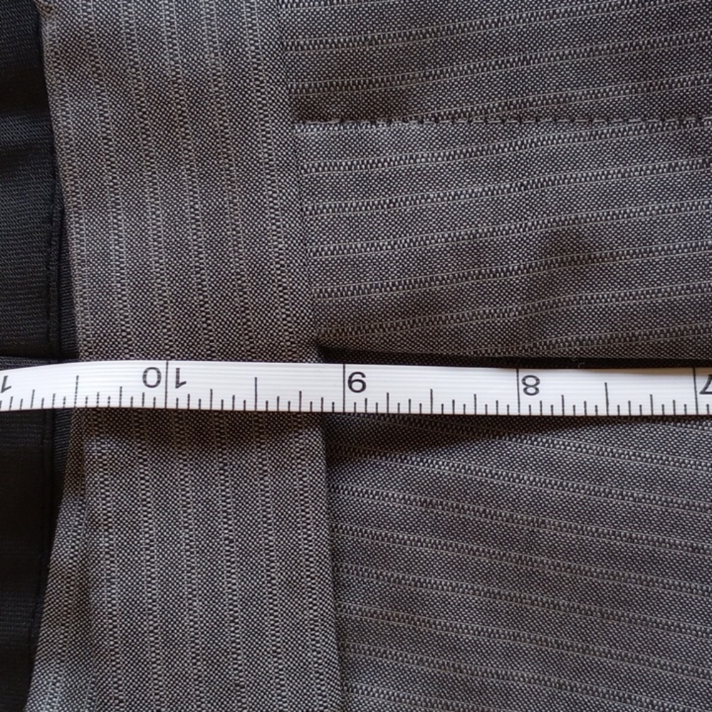 100% Wool Bowery Slim Straight Leg Pants 33R Gray Pinstripe 088009 - Picture 6 of 9